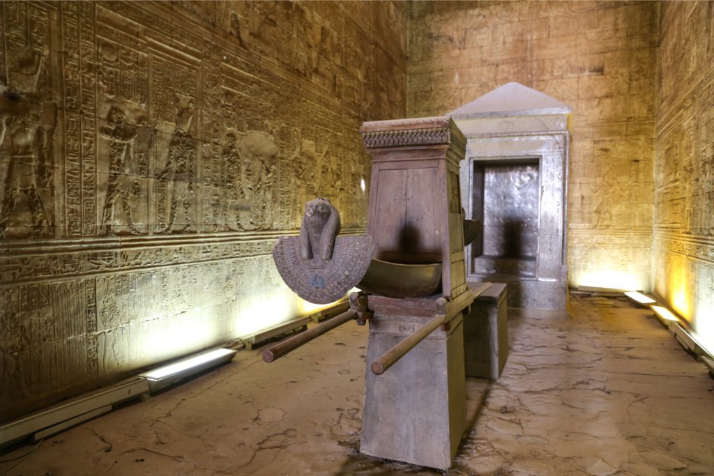 Inside the Temple of Horus at Edfu