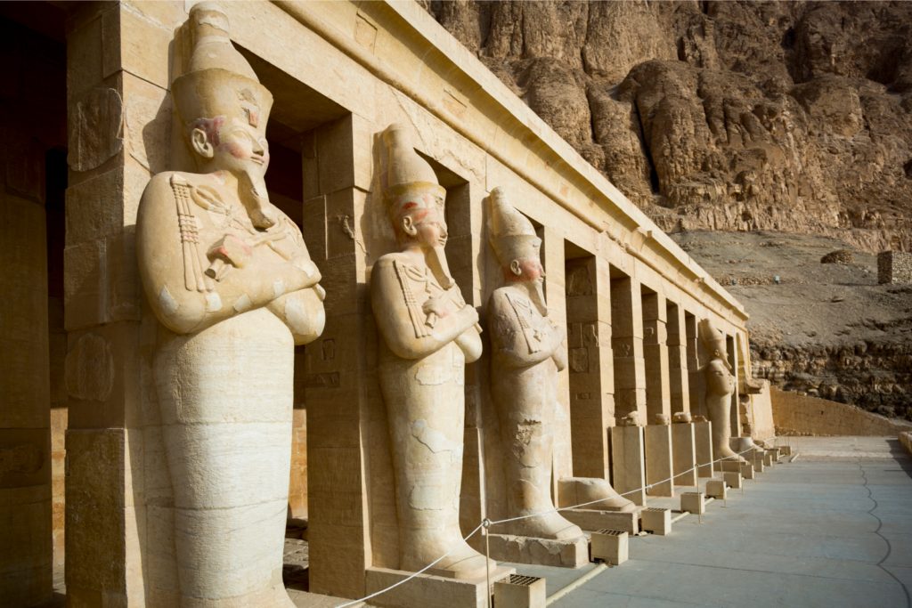 Osiride statues at the Temple of Hatshepsut, Luxor
